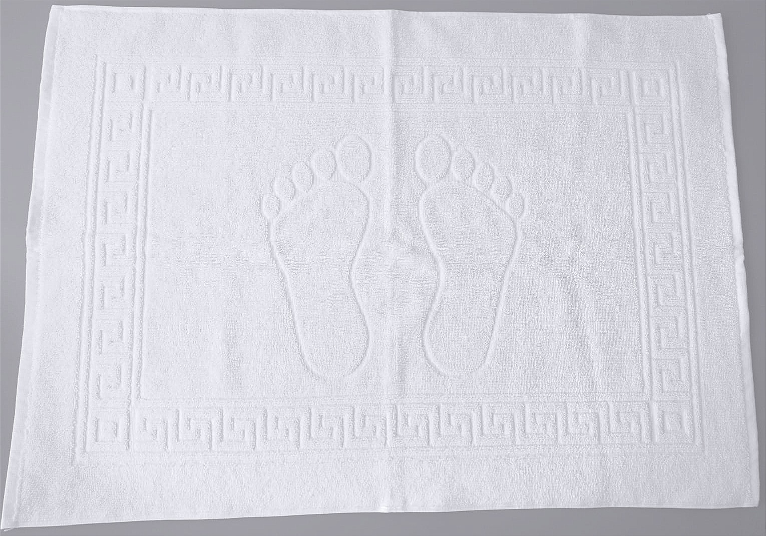 Полотенце для ног, 50х70 см, 650 г/м2, 100% хл, цвет-белый, "ножки": 1/50