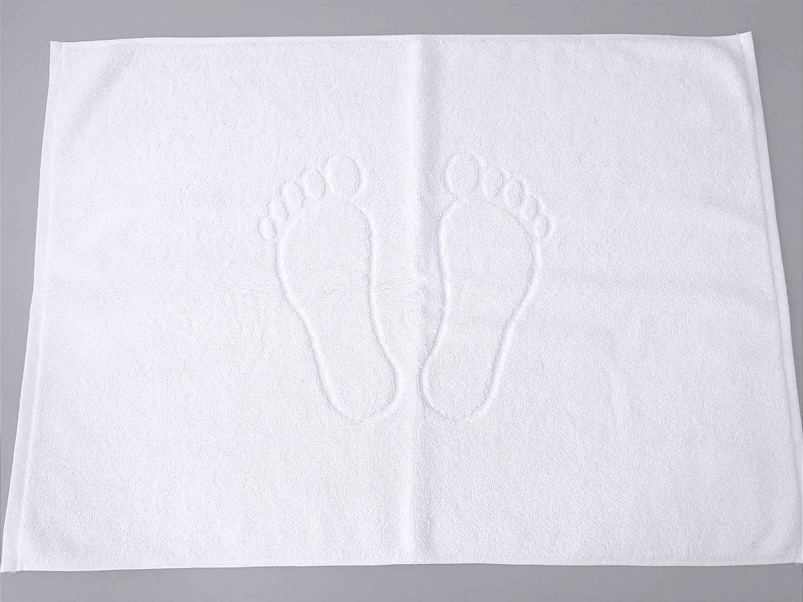 Полотенце для ног, 50х70см, 650 г/м2, 100% хл, цвет-белый, "ножки": 1/40