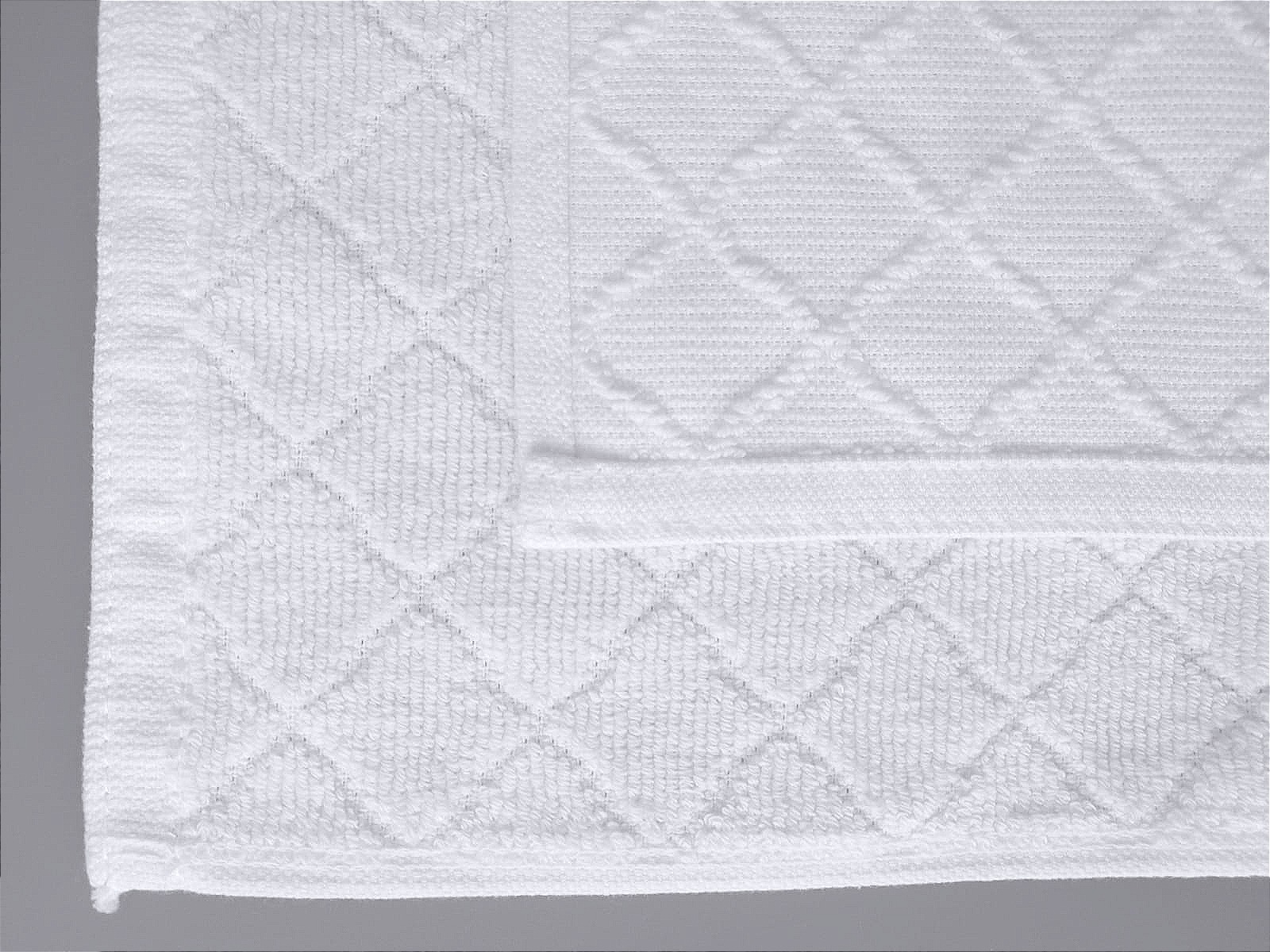 Полотенце для лица, 30х30 см, 450г/м2, 100% хл, белое, жаккард "орнамент"/ Face towel, 30x30 cm, 450 GSM, 100% ct, white, jacquard "ornament": 1/300