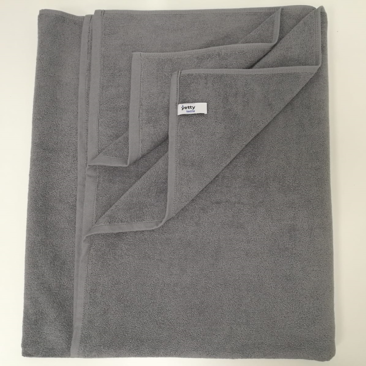 Полотенце, 100х150см, 500г/м2, 100% хл, цвет-серый (197), без лого: 1/15