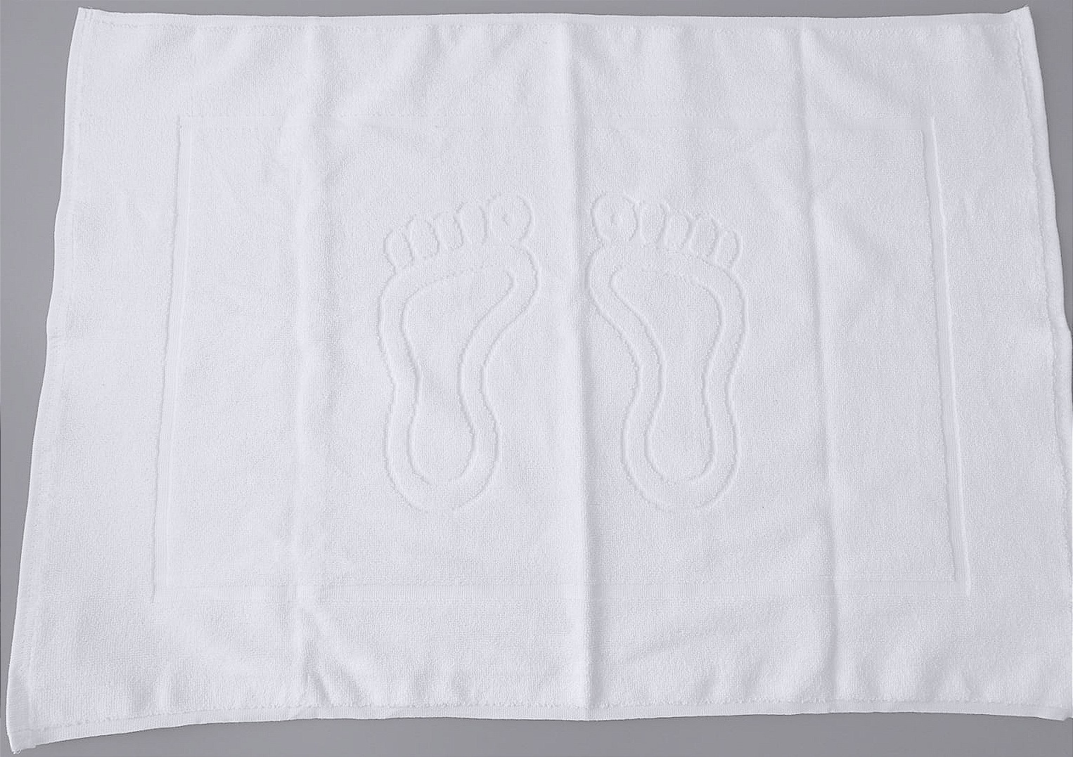 Полотенце для ног, 50х70 см,  650 г/м2, 100% хл, цвет-белый: 72/72